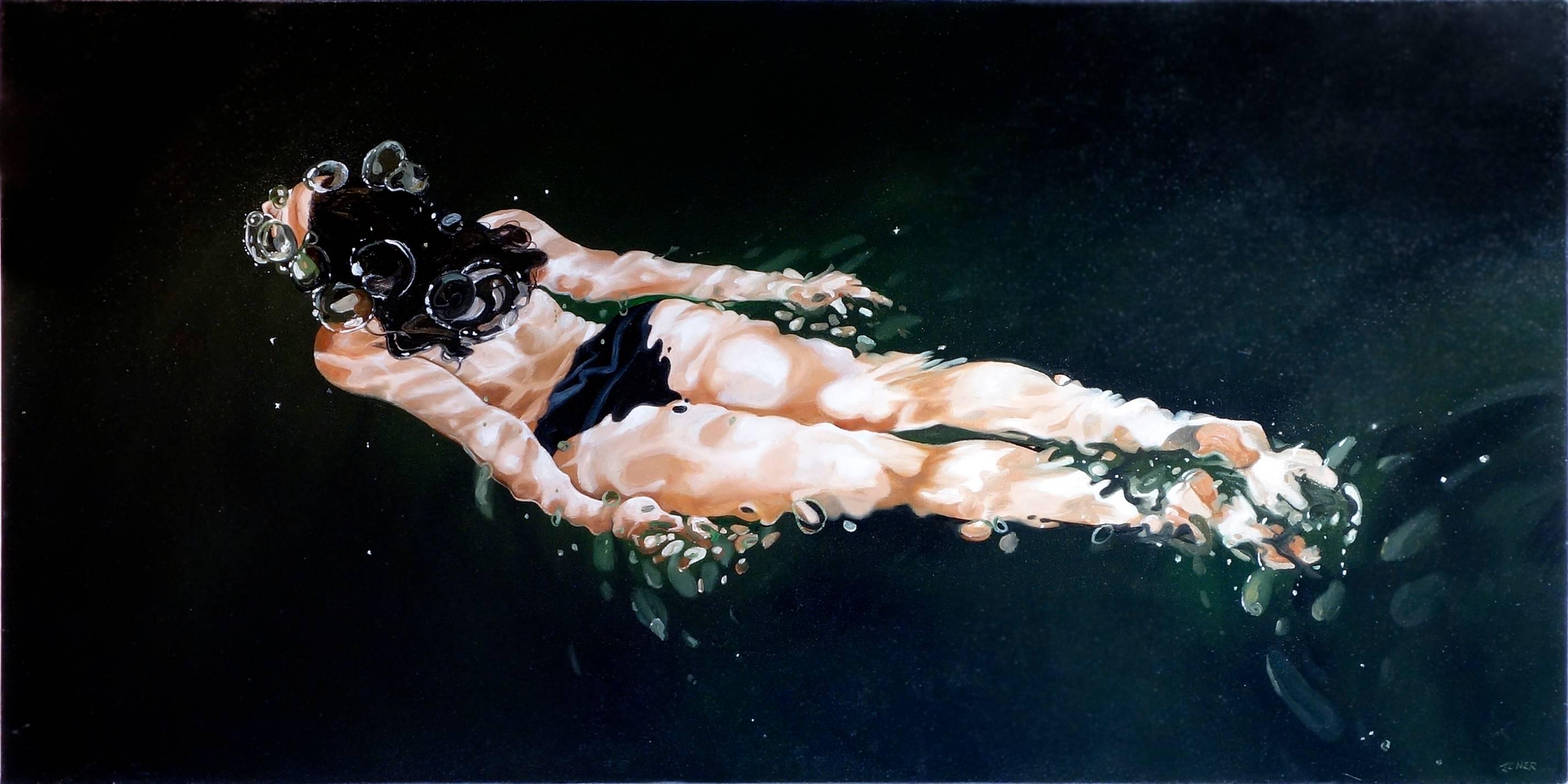 Eric Zener Figurative Painting - First Glide of Summer