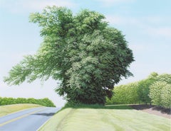 ON THE ROAD THROUGH THE ORCHARDS - Contemporary Landscape Painting