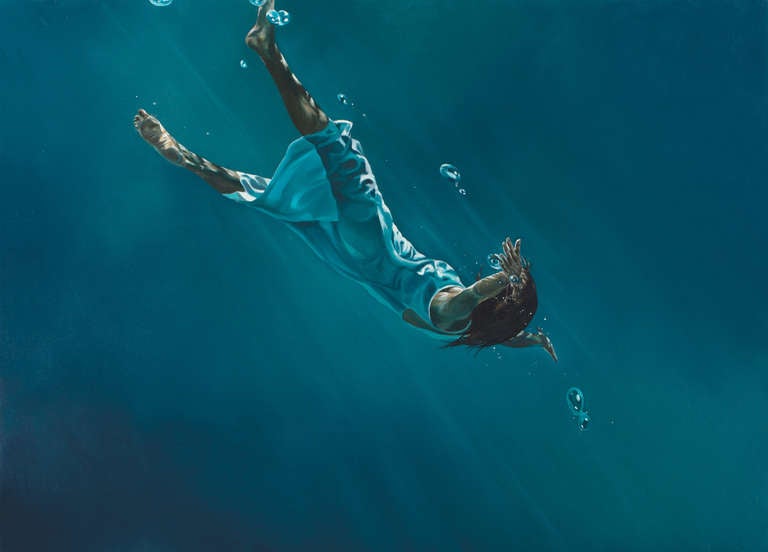Eric Zener Figurative Painting - Falling Forever Rising Forever