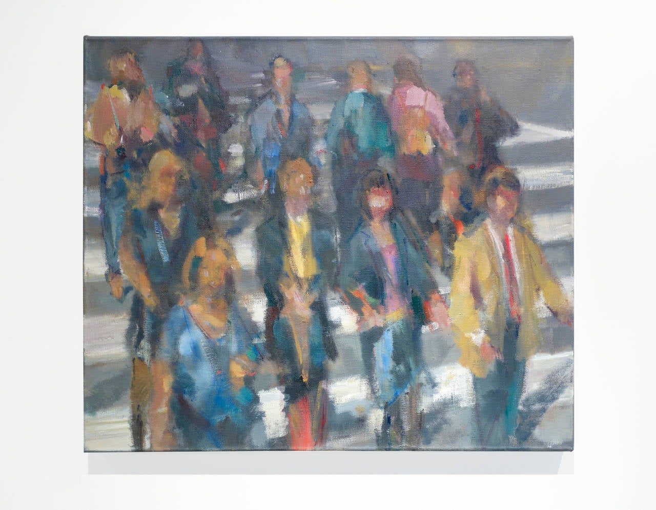 Simon Nicholas CROSSWALK, people crossing street, city, crowded