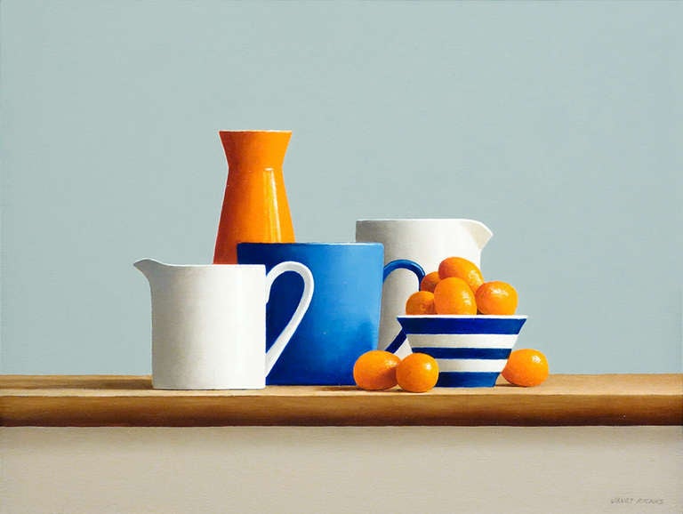 Janet Rickus Still-Life Painting - Overflowing Bowl of Kumquats