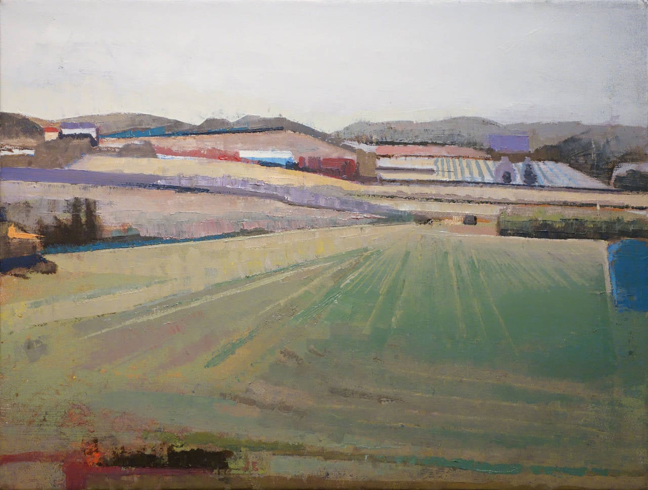 John Evans Field and Hillside in Burgundy For Sale at 1stDibs