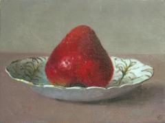Single Strawberry on Plate