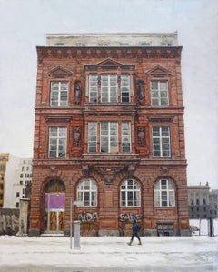 THE MINIStry, ancien bâtiment en briques, photoréalisme, façade de bâtiment, ville en hiver