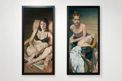 PORTRAIT OF KEM IN A BLACK BRA – zeitgenössischer Realismus / figurative Kunst / weibliche Kunst