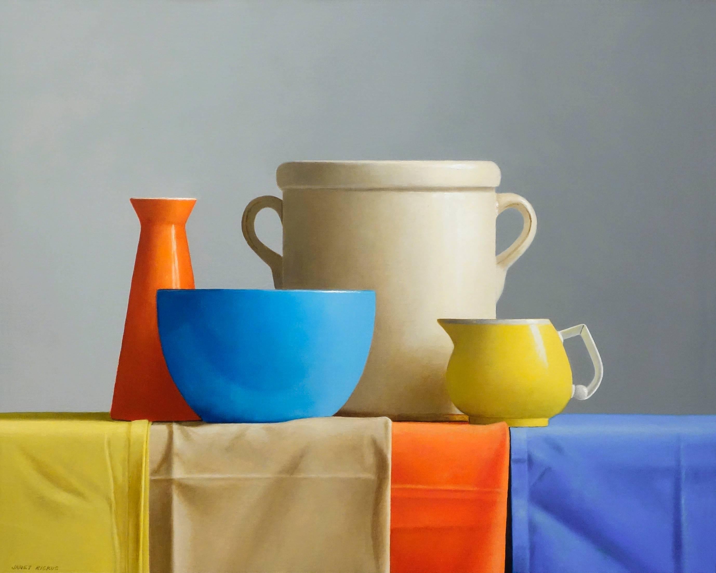 Borrowed Series VIII - Painting by Janet Rickus