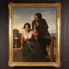 A magnificent oil painting on canvas, signed "FB" and dated 1853