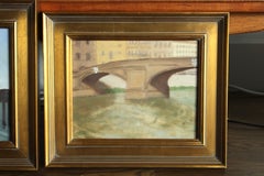 Dipinto dal vero Plein Air di Ponte Santa Trinita a Firenze