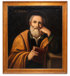Spanish School – Saint Simon the Apostle – 18th Century Oil Painting