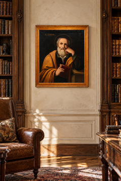 Spanish School – Saint Simon the Apostle – 18th Century Oil Painting