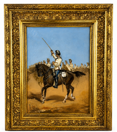 « Officier de cavalerie espagnol à cheval », 1889, par Josep Cusachs