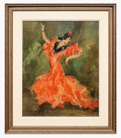 Pasión flamenca - Technique mixte - Signé et encadré