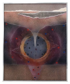 Eclipse cósmico - Acrílico sobre tela - Firmado y enmarcado - 146x114cm.