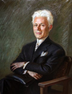 Retrato de caballero sentado - Óleo sobre tela - Sin enmarcar - 105x76cm.