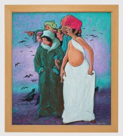 Encuentro de culturas - Óleo sobre tela - Enmarcado - 92x73cm.
