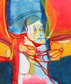 Figura enigmática - Óleo sobre tela - Firmado y enmarcado