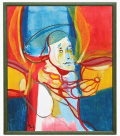 Figura enigmática - Óleo sobre tela - Firmado y enmarcado