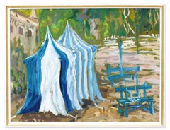 Intitulée « Zarauz » - Huile sur toile - Signée et encadrée - Année 1992