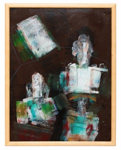 Fragments d'enfance - Acrylique sur toile - Signé et encadré