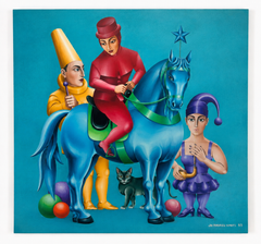 JM Andreu Martí “Tito Andreu” Large Dreamlike Figurative Oil Painting, 1999