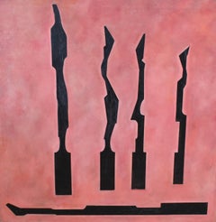 Hommage à Alberto Giacometti - Huile sur toile - Non encadrée - 120 x 120 cm.