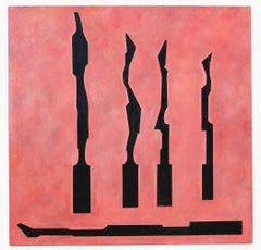 Hommage à Alberto Giacometti - Huile sur toile - Non encadrée - 120 x 120 cm.