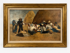After Jean-François Millet “The Harvesters’ Meal” Oil Painting on Canvas