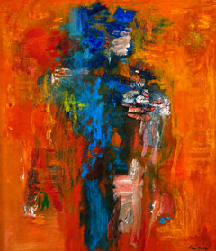 Rosa Agenjo “Figura” Spanish Abstract Figurative Oil Painting on Canvas
