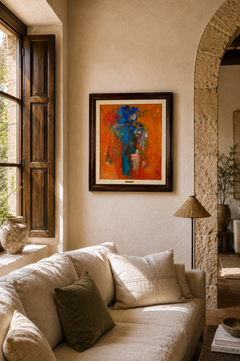 Rosa Agenjo “Figura” Spanish Abstract Figurative Oil Painting on Canvas