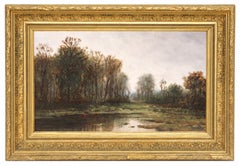 Crépuscule mélancolique - Huile sur toile - Signée et encadrée