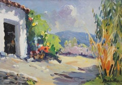 Luz de mañana en el jardín - Óleo sobre panel - Firmado y enmarcado