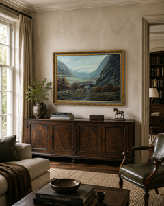 Martín Ruiz Anglada Spanish Mountain Landscape with Bridge Oil Painting on Canva