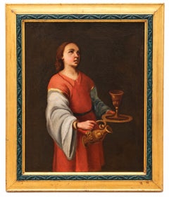 Escuela Italiana (Siglo XVIII) - Óleo sobre tela - Alegoría de la templanza