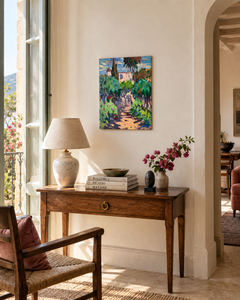 Carmen Espel Vives - Mansion with Garden - Oil on Canvas