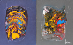 Marius Krmpotic – Diptychon „Mann und Frau“, 1998 – Öl auf Leinwand