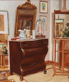 L'angolo dell'artista - Olio su tela - Incorniciato