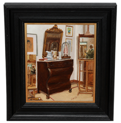 L'angolo dell'artista - Olio su tela - Incorniciato