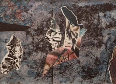 Figuras fragmentadas - Técnica mixta sobre papel - Firmado y enmarcado
