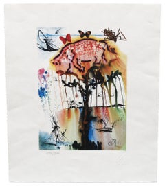 Litografia titulada "Cerdo y pimienta" - Ed. Levine & Levine - Sin enmarcar