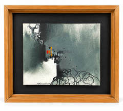 Pablo Rodríguez Guy – Grey Abstract Composition – Oil on Canvas