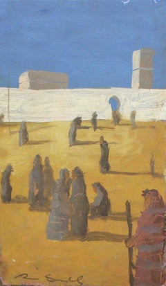 Figures sous le soleil d'Orient - Technique mixte - Signé et encadré
