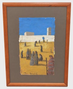 Figures sous le soleil d'Orient - Technique mixte - Signé et encadré