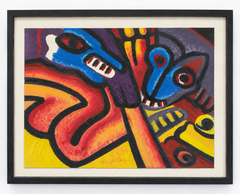 Bengt Lindström – Colorful Expressionist Figures – Embossed Etching