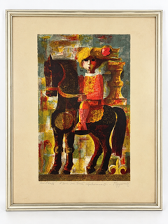 Jordi Pla Domènech – Woman on Horseback – Artist Proof Lithograph