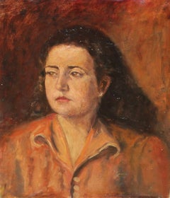 Escuela Española (Siglo XX) - Óleo sobre tela - Retrato femenino