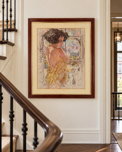 Joan Raset Conchillo – Woman in Profile – Large Pastel Drawing