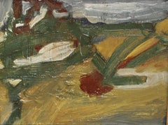 Paisaje abstracto - Óleo sobre tela - Firmado y enmarcado