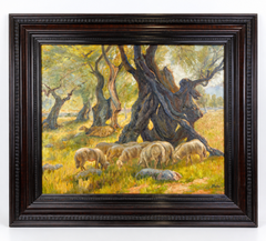 Joan Fuster Bonnin – Mallorcan Landscape with Sheep