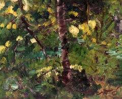 Landschaft von Arbucias (Girona) – Öl auf Karton – Signiert und gerahmt