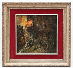 Luis Giner Valls – Danubio Rojo – Dipinto a olio espressionista di paesaggio